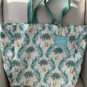 NWT Cheetah Canvas Reusable Canvas Bag